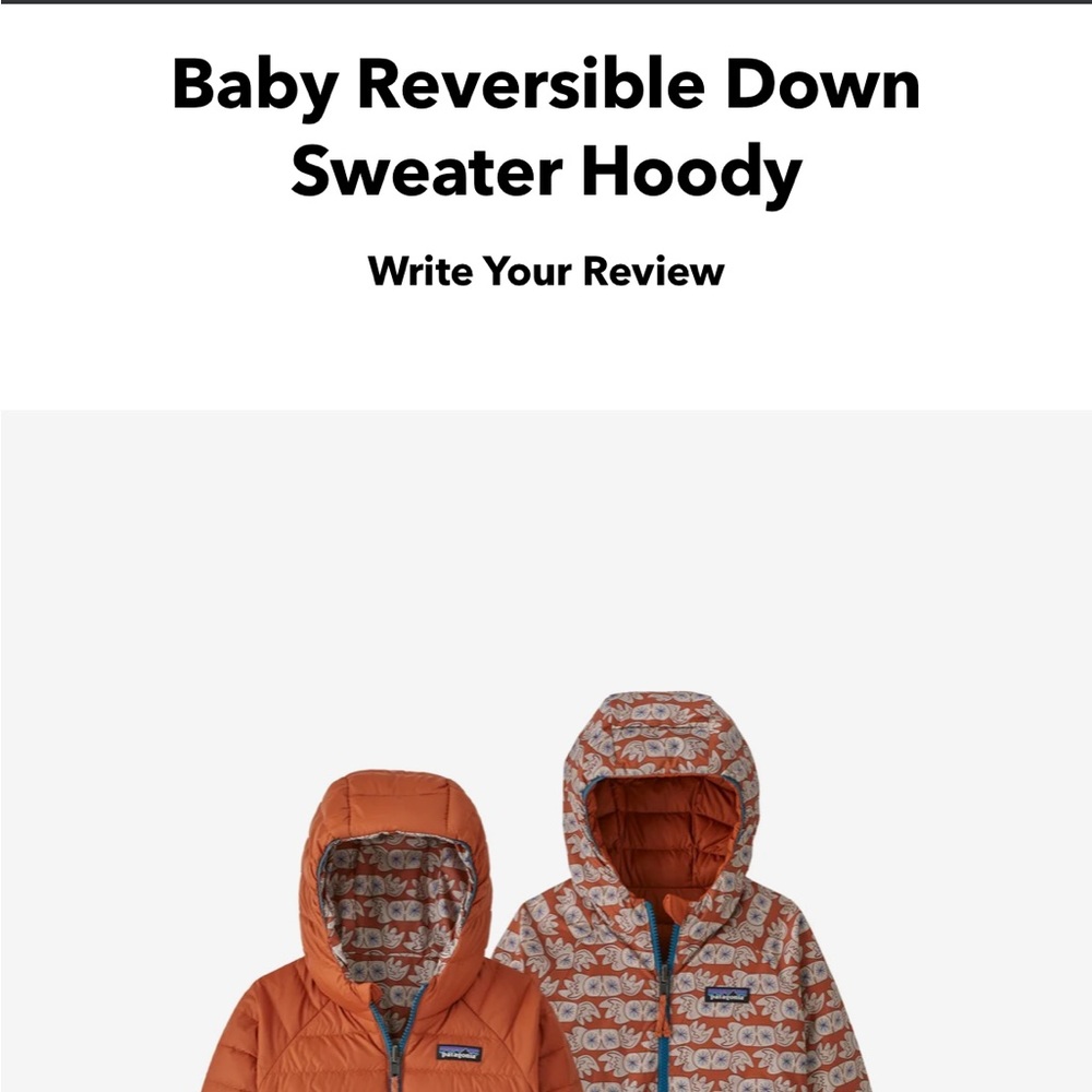 Patagonia reverse-able down jacket